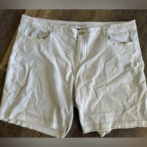 Lane Bryant Bermuda Jean Denim Shorts Size 28‎ White